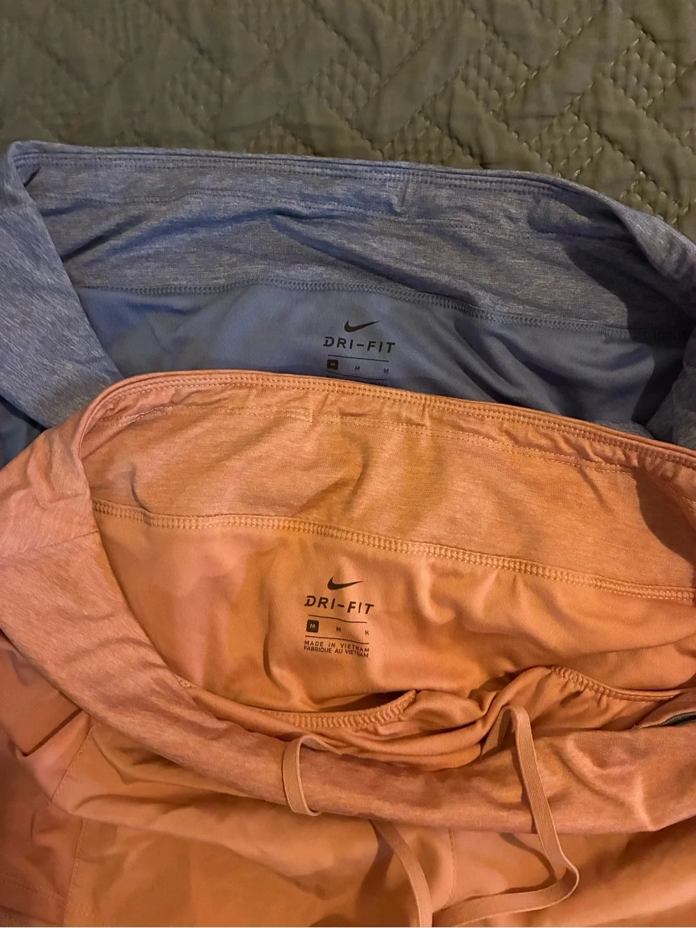 Nike Blue and Coral Dri-FIT Shorts Pair